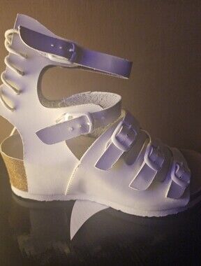 Women’s White and Black Gladiator Sandal 2 Pairs for $45 Or $25 each